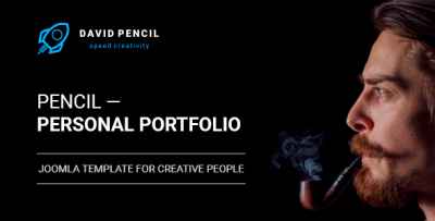 Pencil - Personal Portfolio and One Page Resume, Responsive Joomla Template
