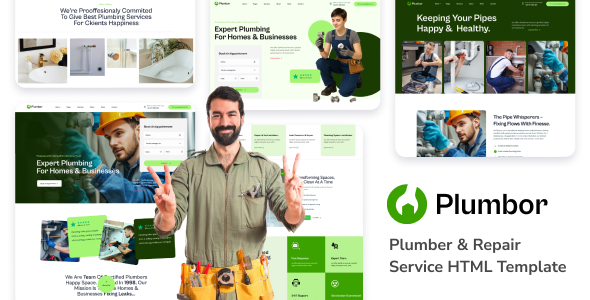 Plumbor - Plumber Service HTML5 Template Plumbor - Plumber Service HTML5 Template