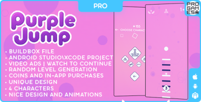 Purple Jump (PRO) - BUILDBOX CLASSIC - IOS - Android - Reward video