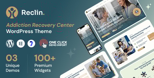 Reclin - Addiction Recovery & Rehabilitation Center WordPress Theme Reclin - Addiction Recovery & Rehabilitation Center WordPress Theme