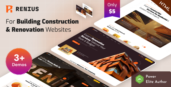 Renius - Building Construction & Renovation Company HTML Template Renius - Building Construction & Renovation Company HTML Template