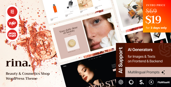 Rina - Beauty & Cosmetics Shop WordPress Theme Rina - Beauty & Cosmetics Shop WordPress Theme