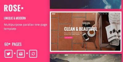 Rose - Multipurpose Responsive One Page Drupal 8 Theme