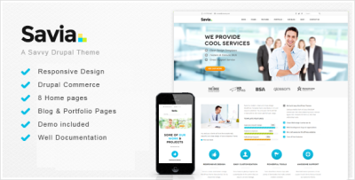 Savia - Responsive Multi-Purpose Drupal 7 Theme