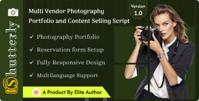 Shutterly - Multivendor Photography Portfolio & Content Selling Platform