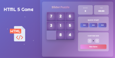 Sliding Number Puzzle - Classic Brain Teaser HTML5 Game