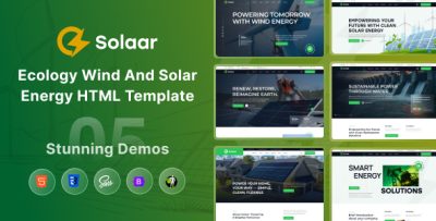 Solaar - Ecology Wind & Solar Energy HTML Template