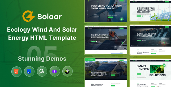 Solaar - Ecology Wind & Solar Energy HTML Template Solaar - Ecology Wind & Solar Energy HTML Template