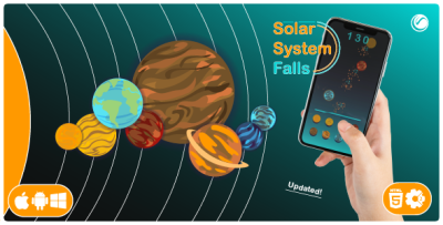 Solar System Falls | HTML5 Construct Game