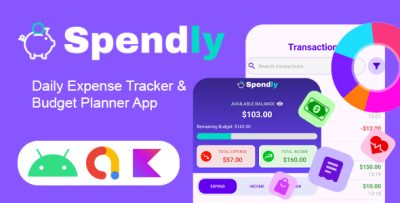 Spendly - Daily Expense Tracker & Monthly Budget Planner For Android with Ads | Android