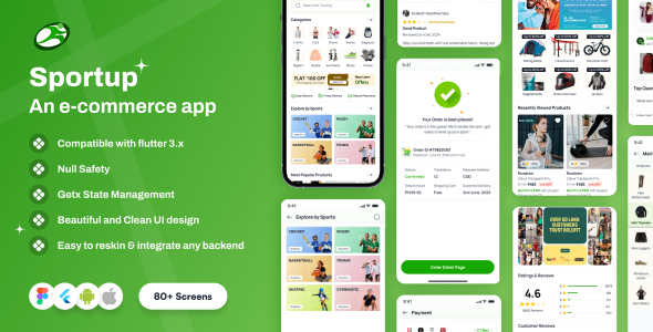SportUp - Flutter E-commerce App UI Kit | Sports Store | Fitness Gear Shopping | Multipurpose UI SportUp - Flutter E-commerce App UI Kit | Sports Store | Fitness Gear Shopping | Multipurpose UI