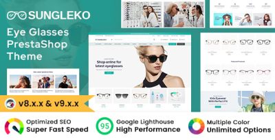 Sungleko - Sunglasses, Eyewear and Fashion Prestashop Theme