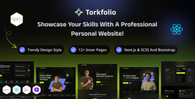 Torkfolio - Creative Portfolio & Resume Next.js Template | Digital CV Builder