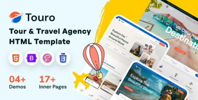 Touro - Travel & Tour Booking Agency HTML Template