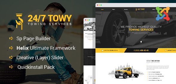 Towy - Joomla 5 Auto Towing and Roadside Assistance Template Towy - Joomla 5 Auto Towing and Roadside Assistance Template
