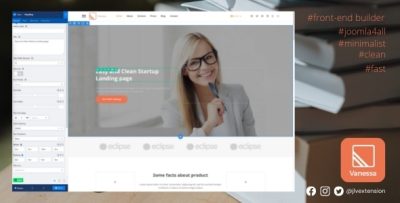 Vanessa - Easy Startup Landing Joomla template