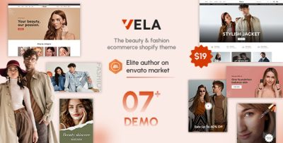 Vela - Multipurpose Fashion, Beauty & Cosmetic Shopify Theme