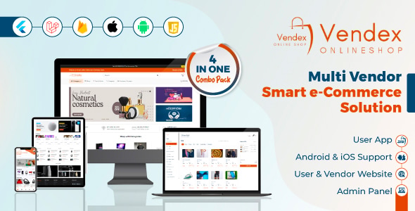 Vendex- Complete Multivendor Ecommerce Platform - Android & iOS Apps with Web & Admin Panel Vendex- Complete Multivendor Ecommerce Platform - Android & iOS Apps with Web & Admin Panel