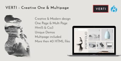 Verti - Creative OnePage & MultiPage Drupal 8.8 Theme
