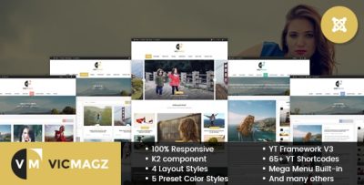 VicMagz - Multipurpose News/Magazine Joomla Template