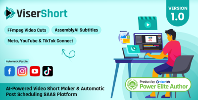 ViserShort - AI Powered Video Short Maker And Automatic Post Scheduling SAAS Platform
