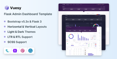 Vuesy - Flask Admin & Dashboard Template