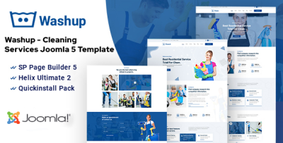 Washup - Joomla 5 Cleaning Services Template