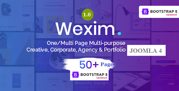 Wexim - One & Multi Page Parallax Joomla 4 Template Wexim - One & Multi Page Parallax Joomla 4 Template
