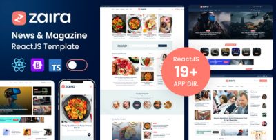 Zaira - News Magazine ReactJS Template
