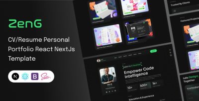 ZenG - Personal Portfolio NextJs Template