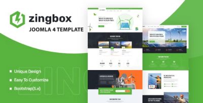 Zingbox - Wind & Solar Energy Joomla 5 Template
