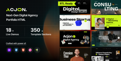 Acjon - Digital Agency & Creative Portfolio HTML Template