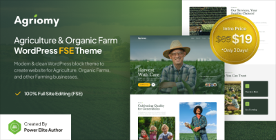 Agriomy - Agriculture & Organic Farm FSE WordPress Theme