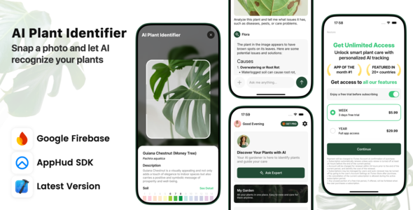 AI Plant Identifier - iOS App Source Code AI Plant Identifier - iOS App Source Code