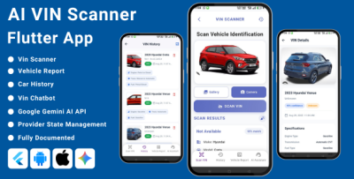 AI-Powered VIN Scanner Flutter App | Vehicle Identification Number (VIN) Lookup
