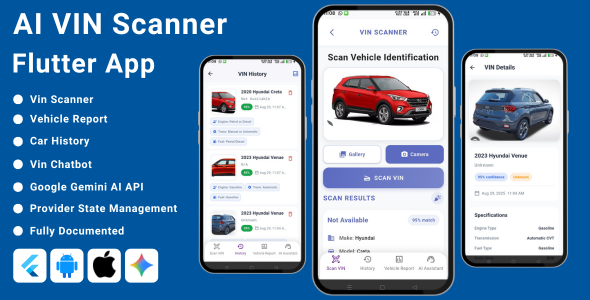 AI-Powered VIN Scanner Flutter App | Vehicle Identification Number (VIN) Lookup AI-Powered VIN Scanner Flutter App | Vehicle Identification Number (VIN) Lookup