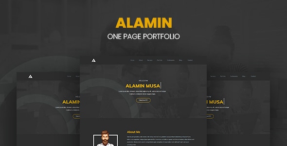 Alamin - One Page Portfolio Alamin - One Page Portfolio