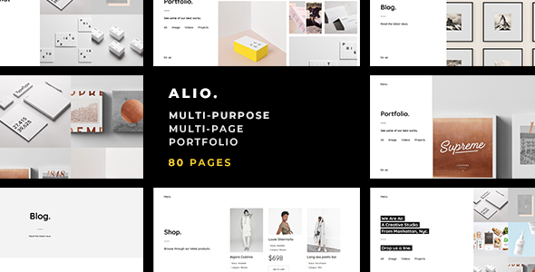 Alio — Minimal Multi-Purpose / Multi-Page Portfolio Template Alio — Minimal Multi-Purpose / Multi-Page Portfolio Template