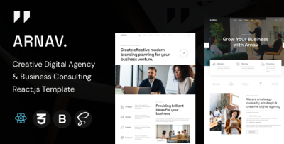 Arnav | Digital Agency & Creative Portfolio React Js Template