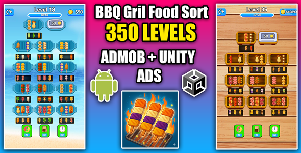 BBQ Grill Food Sort Puzzle Unity Game Source Code BBQ Grill Food Sort Puzzle Unity Game Source Code