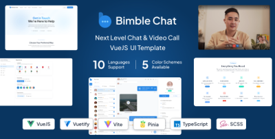 Bimble Chat - VueJS + Vuetify Chat App UI Template