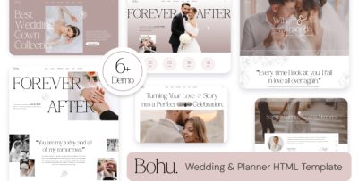 Bohu - Wedding & Wedding Planner HTML5 Template