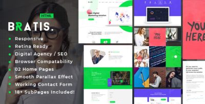 Bratis - SEO /Digital Agency HTML5 Template