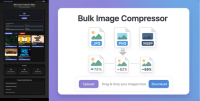 Bulk Image Compressor - Optimize JPG, PNG & WebP with One Click