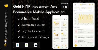 Bullion - Gold HYIP Investment And Ecommerce Flutter App