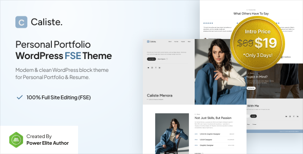 Caliste - Personal Portfolio CV & Resume FSE WordPress Theme Caliste - Personal Portfolio CV & Resume FSE WordPress Theme