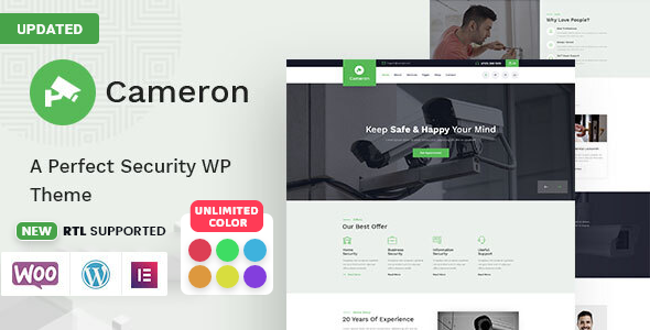Cameron - Home Automation , CCTV & Security WordPress Theme + RTL Cameron - Home Automation , CCTV & Security WordPress Theme + RTL