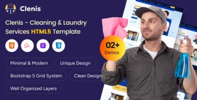 Clenis - Cleaning Services Tailwind CSS Template
