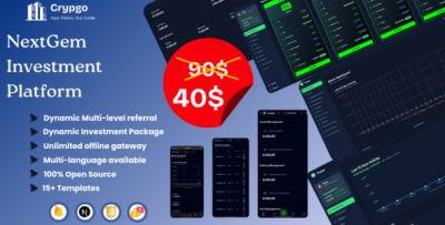 Crypgo – Professional Crypto Investment Script with MLM, Wallet & Powerful Admin Panel