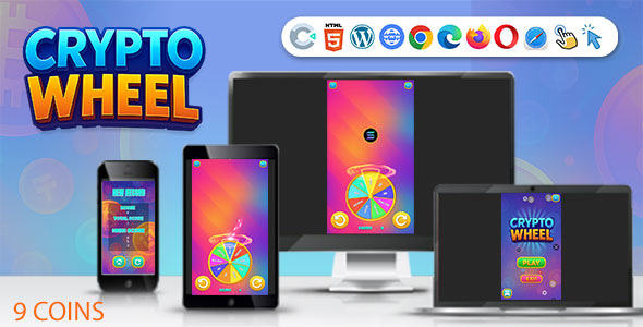 Crypto Wheel Game ( Construct 3 | C3P | HTML5) Endless Game Crypto Wheel Game ( Construct 3 | C3P | HTML5) Endless Game
